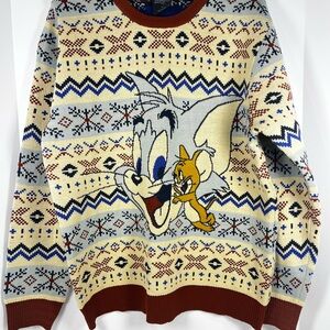 RARE Tom and Jerry Patterned Sweater - Multicolor